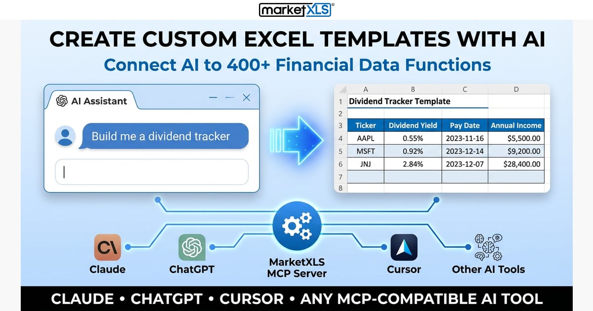 MarketXLS MCP - Create Templates with AI